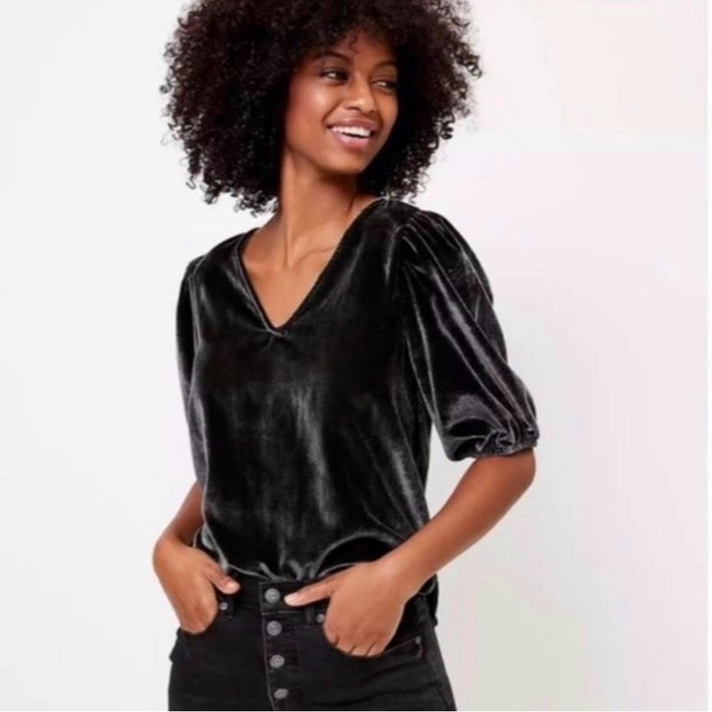 Banana Republic Black Velvet Women's Blouse